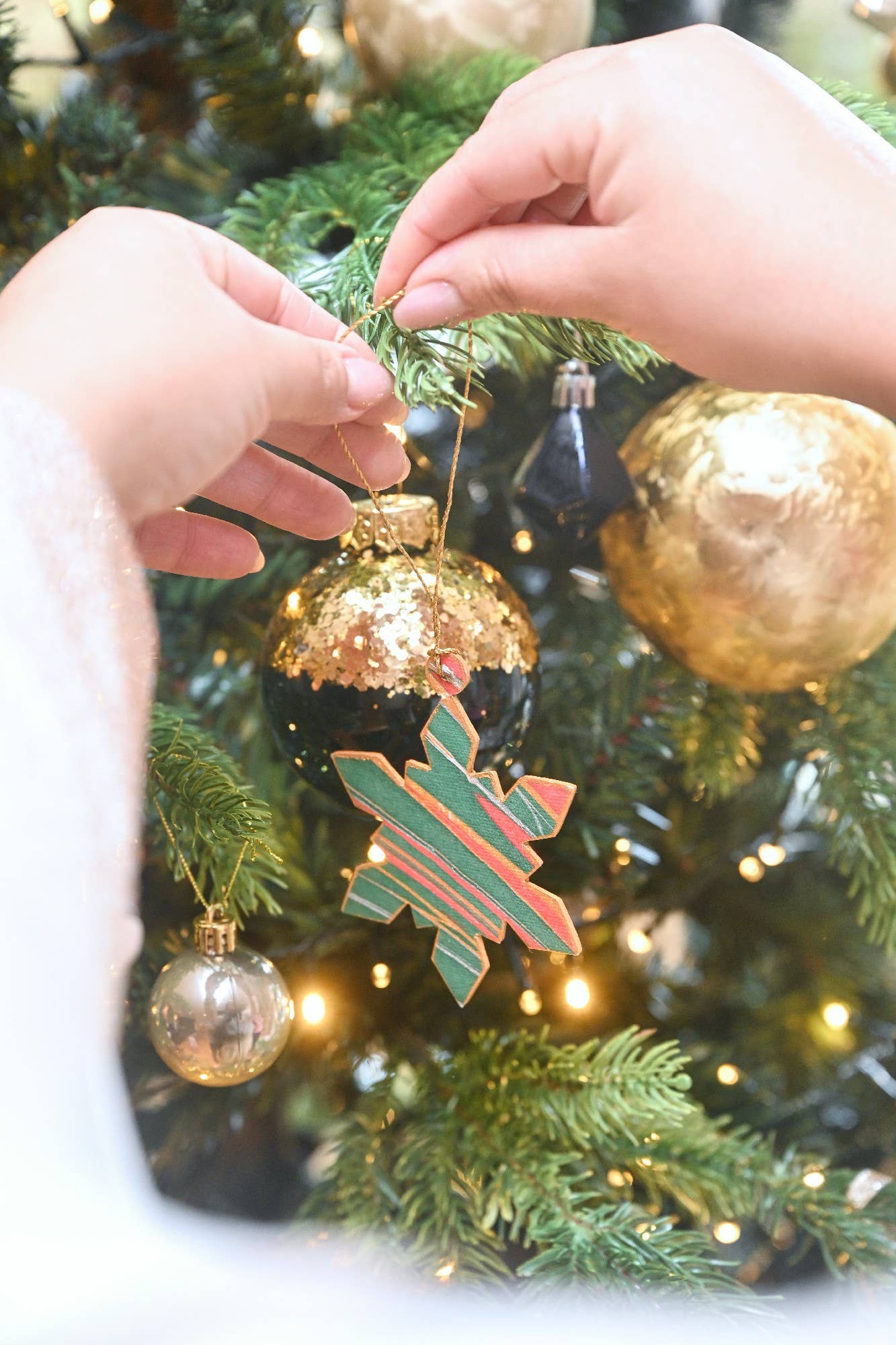 Snowflake - Keepsake Marble Ornament Greeting Card