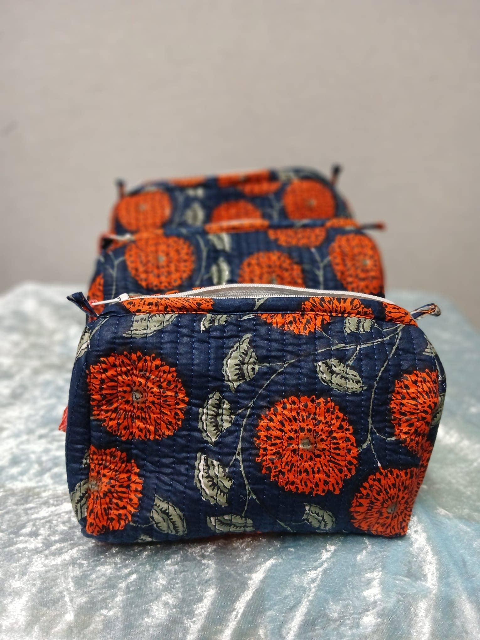 Red Flowers 3 in 1 Quilted Washable Bag