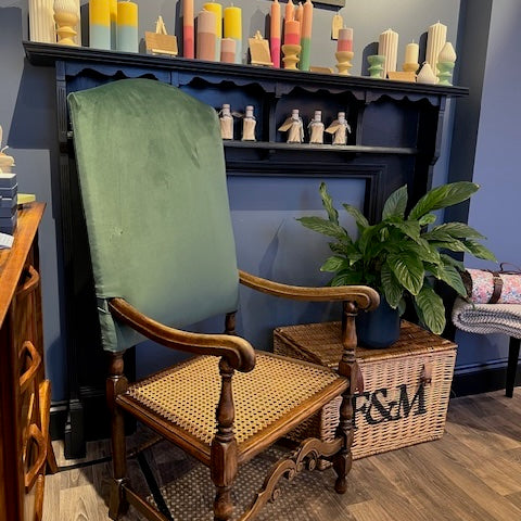 Oak and Bergere Chair