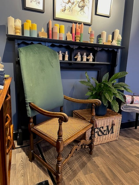 Oak and Bergere Chair