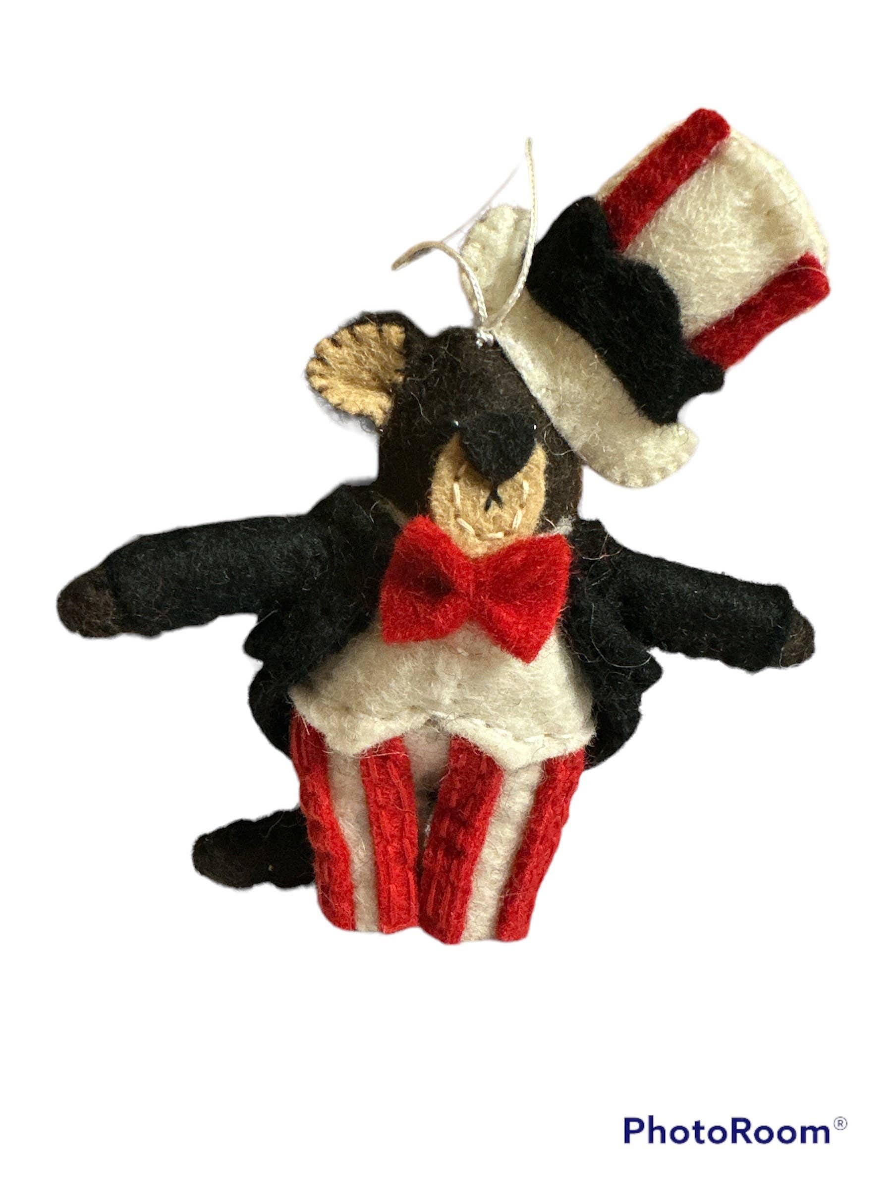 Handmade Bear with Trouser and Matching Hat Decoration