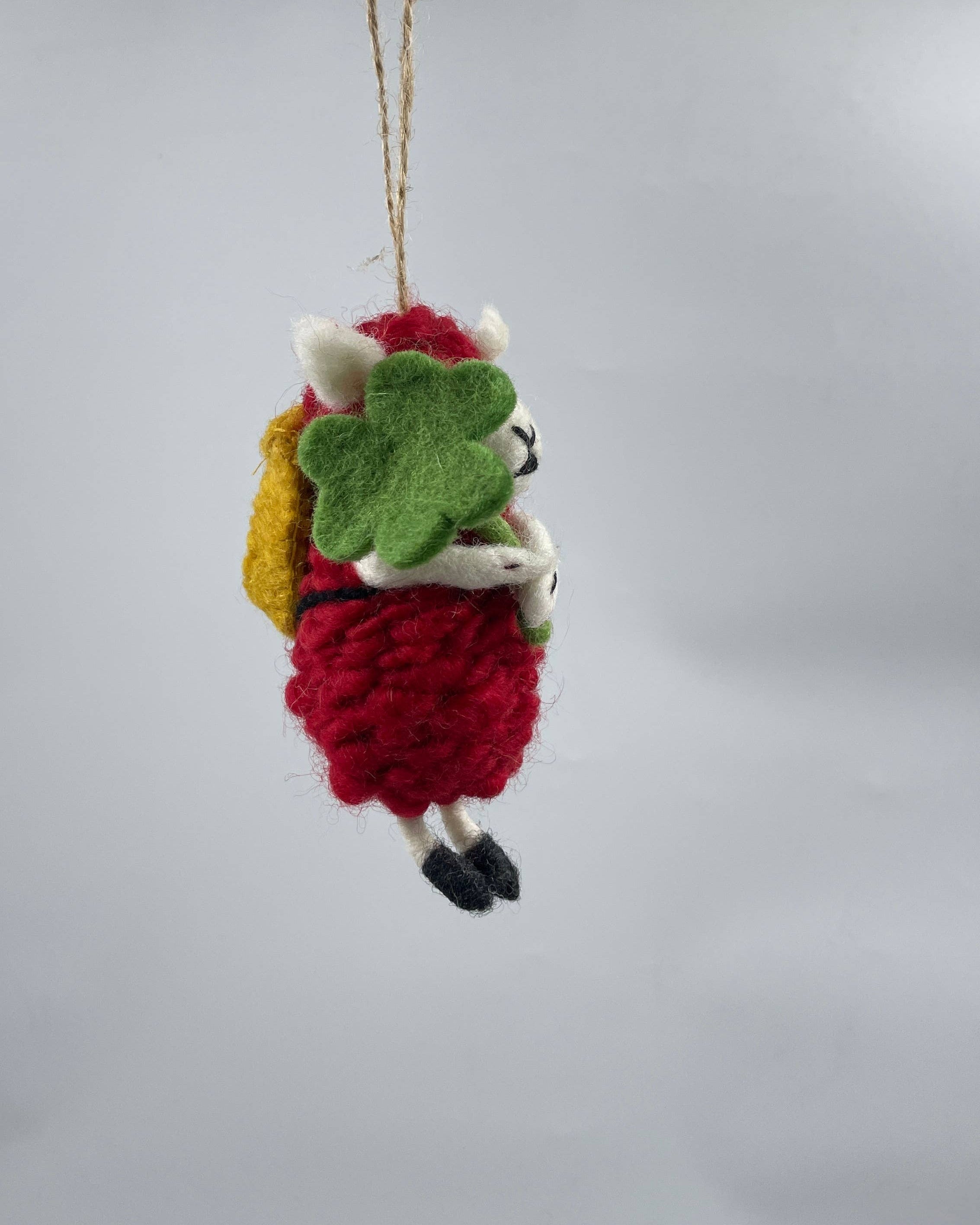 Felt Sheep With Flower Christmas  Decoration