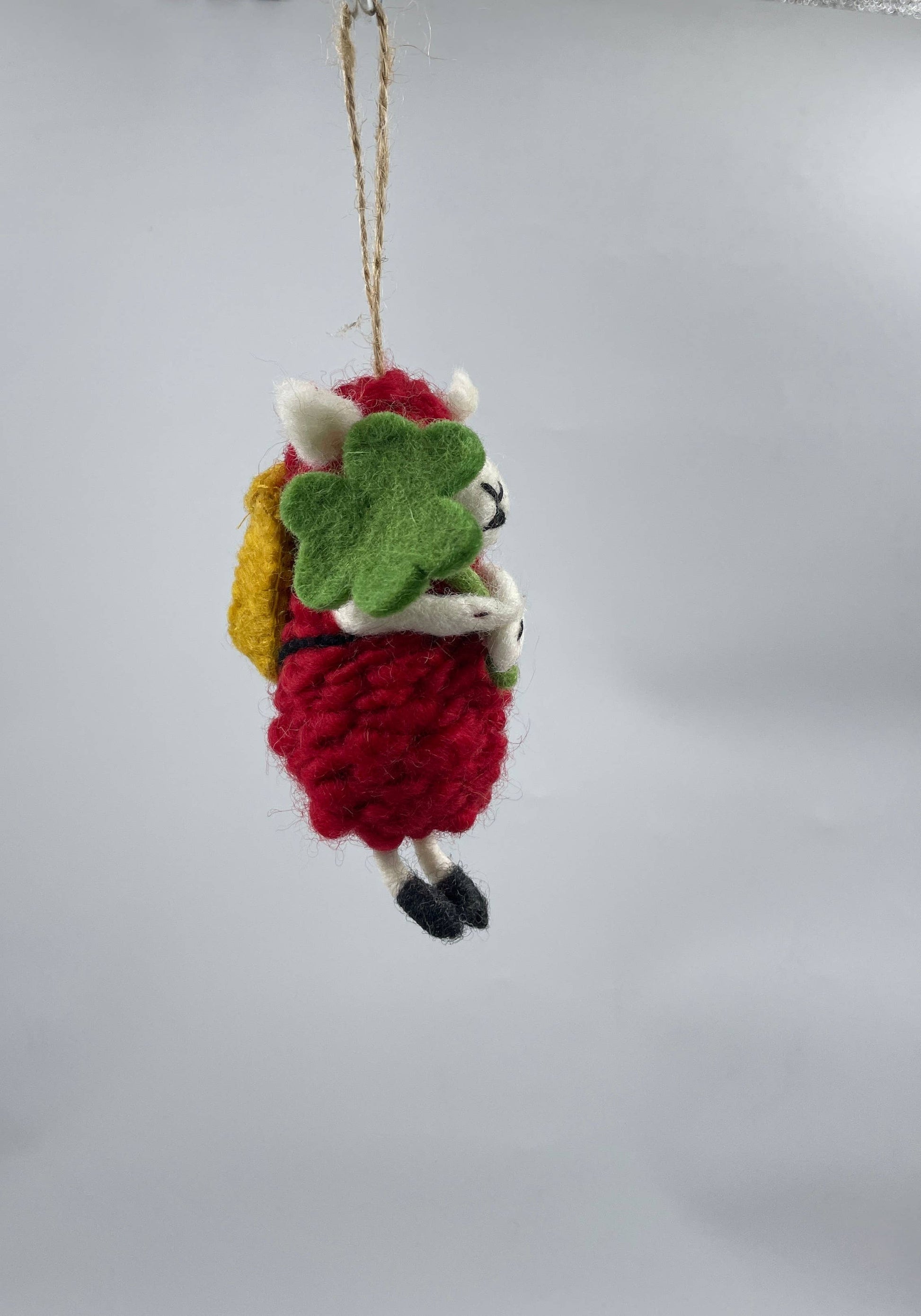 Felt Sheep With Flower Christmas  Decoration