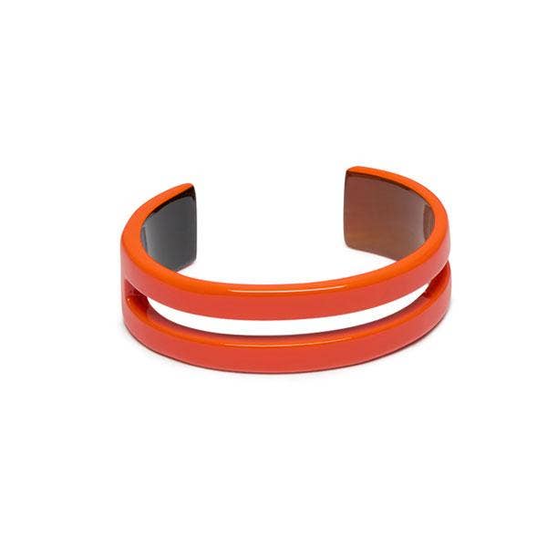 Orange horn cut out cuff: Large