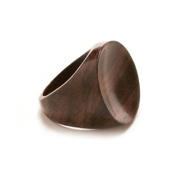 Brown wood  Ring  -  Large