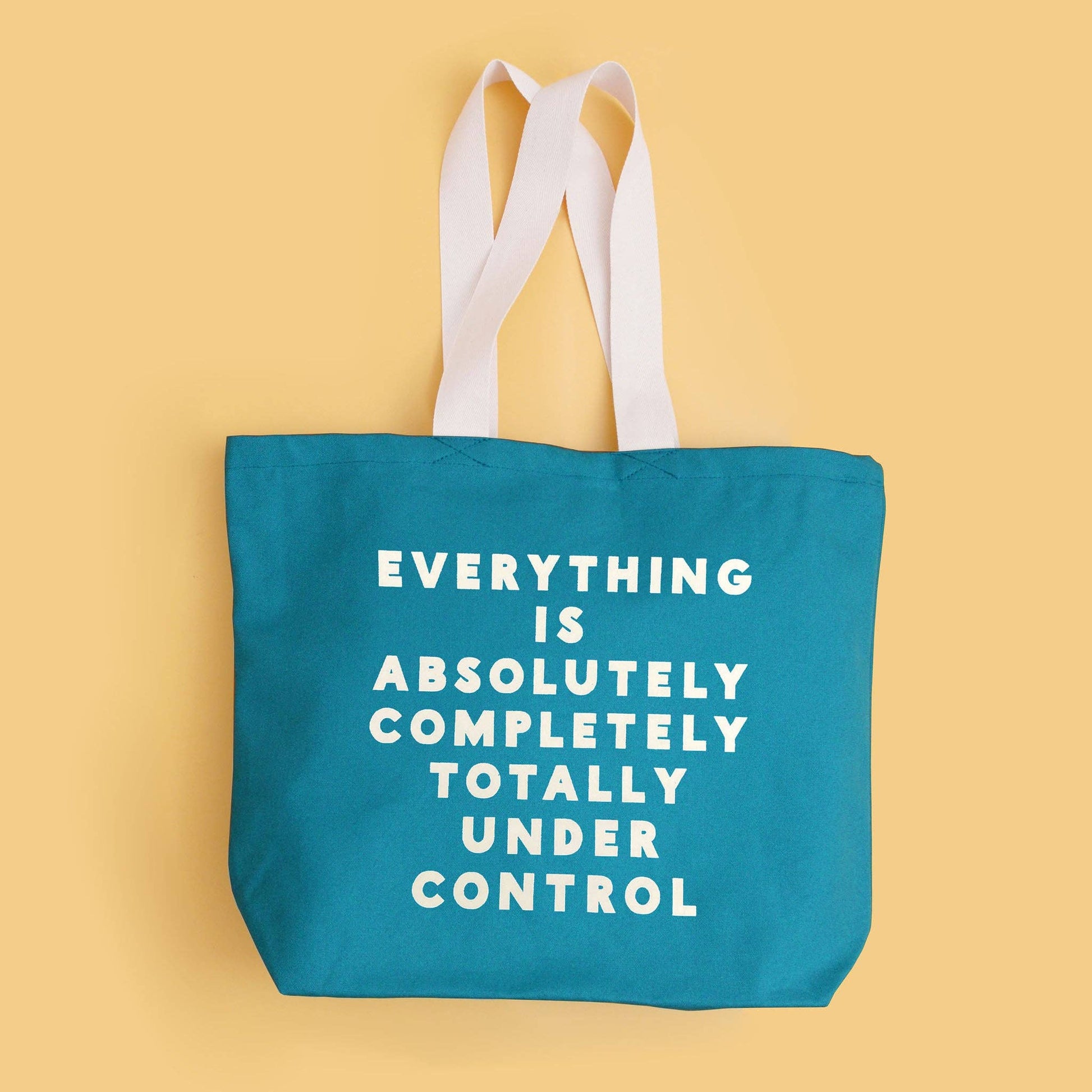 Everything is Under Control - Tropical Blue Canvas Tote Bag