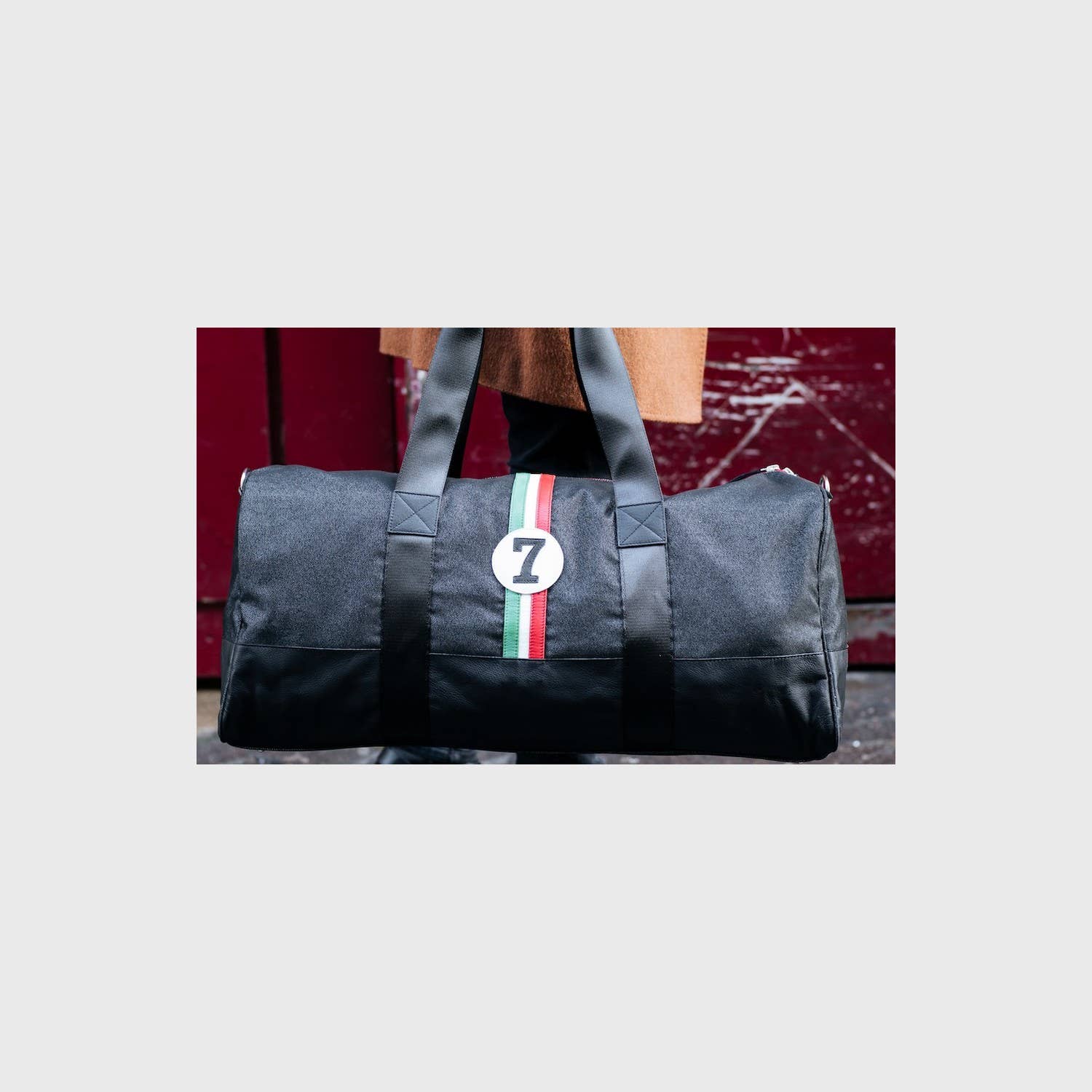 No 7  Sustainable Black Travel Bag