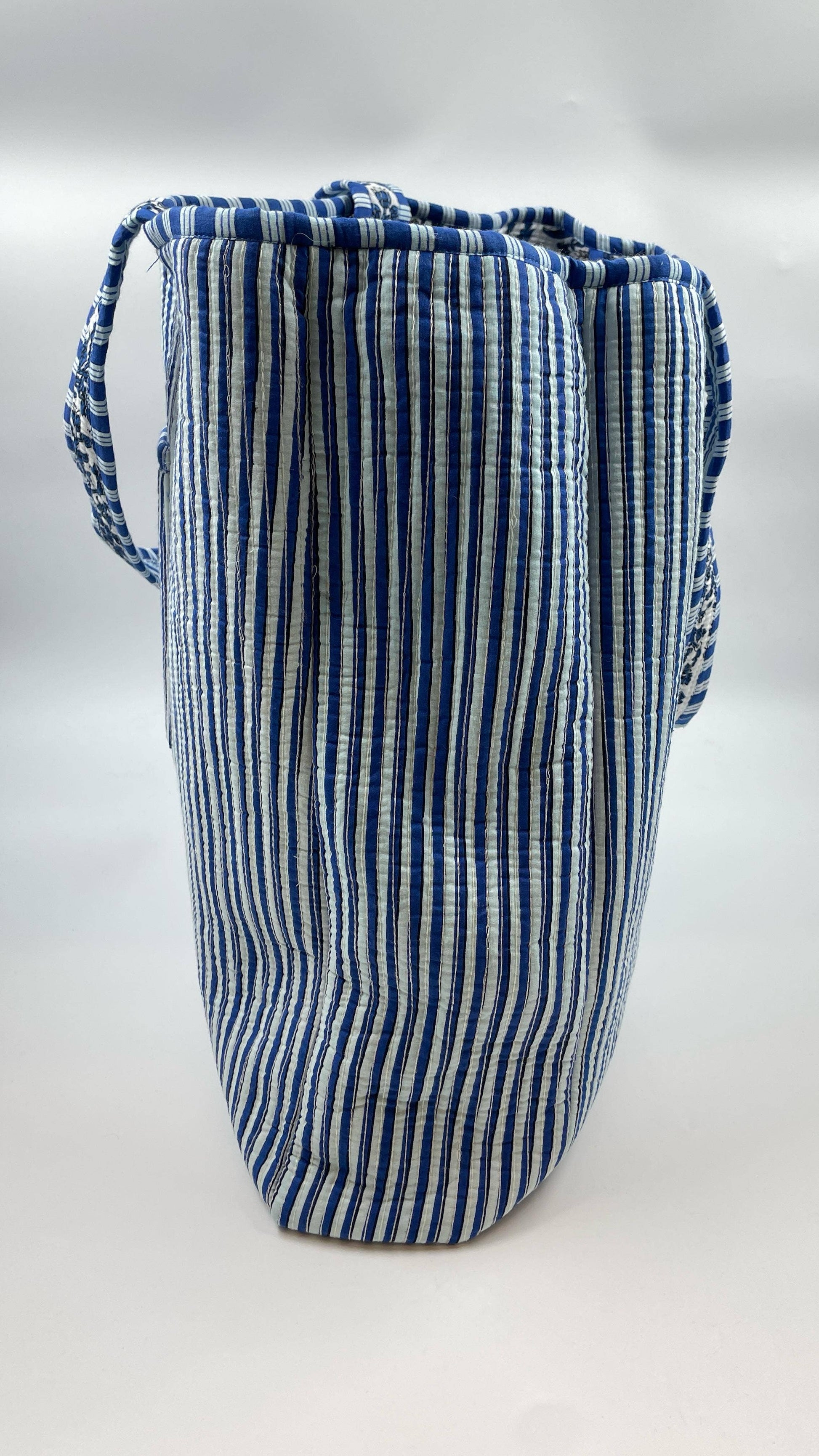 Blue & White Kantha Quilted Tote Bag