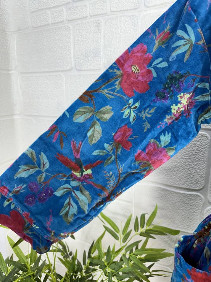 Sky Blue Luxury Velvet Robe