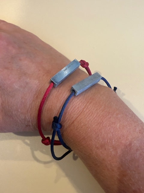 Ress - Blue Cord Bracelet With Metal From An F1 Car