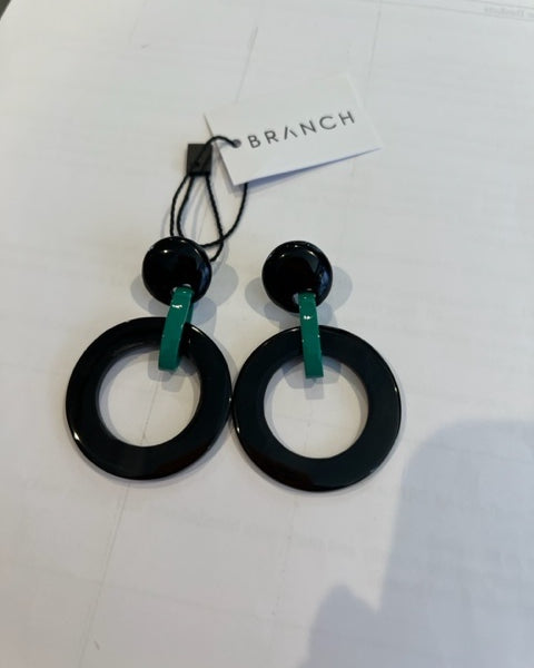 Branch - Green & Black Round Link Drop