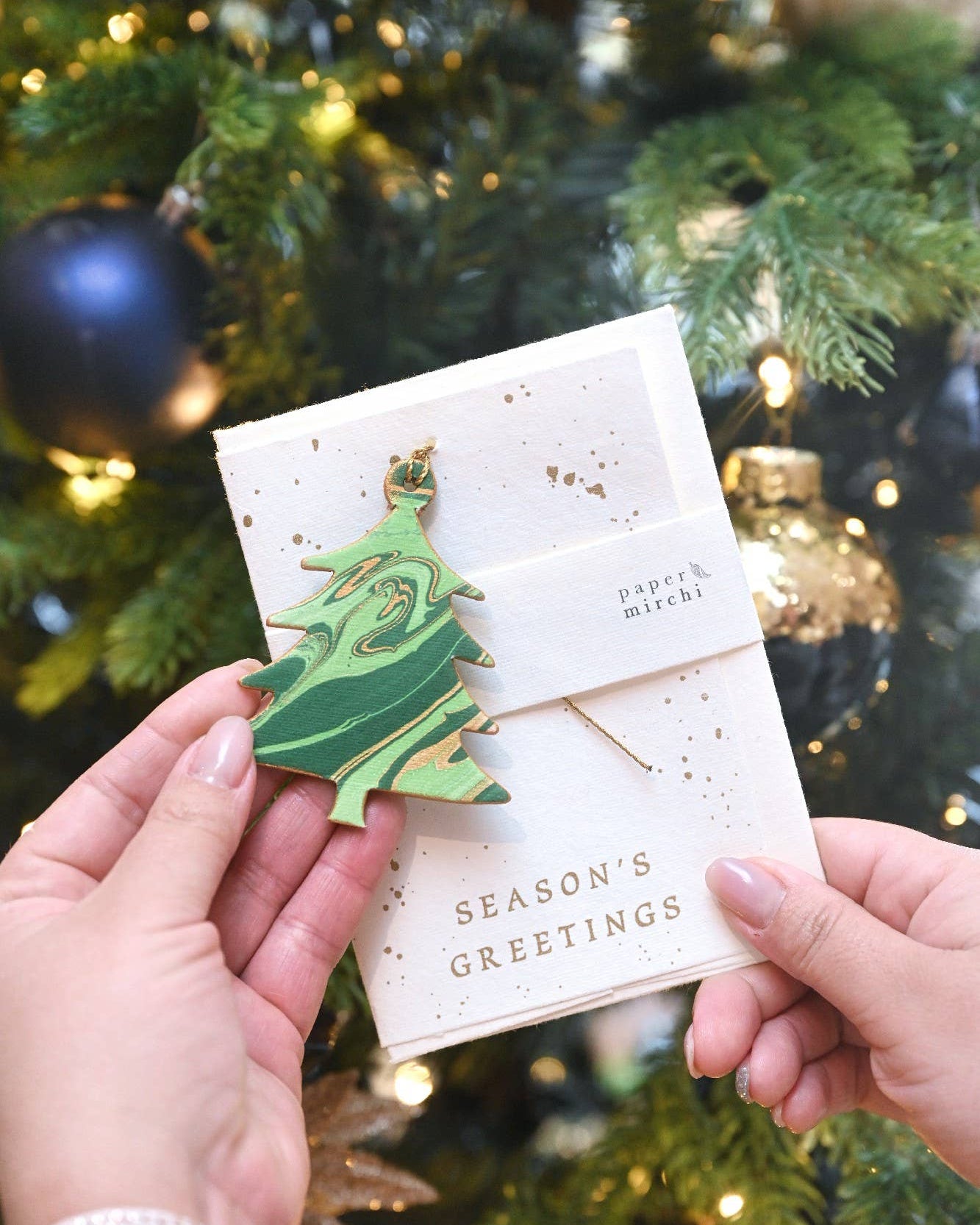 Tree - Keepsake Marble Ornament Greeting Card