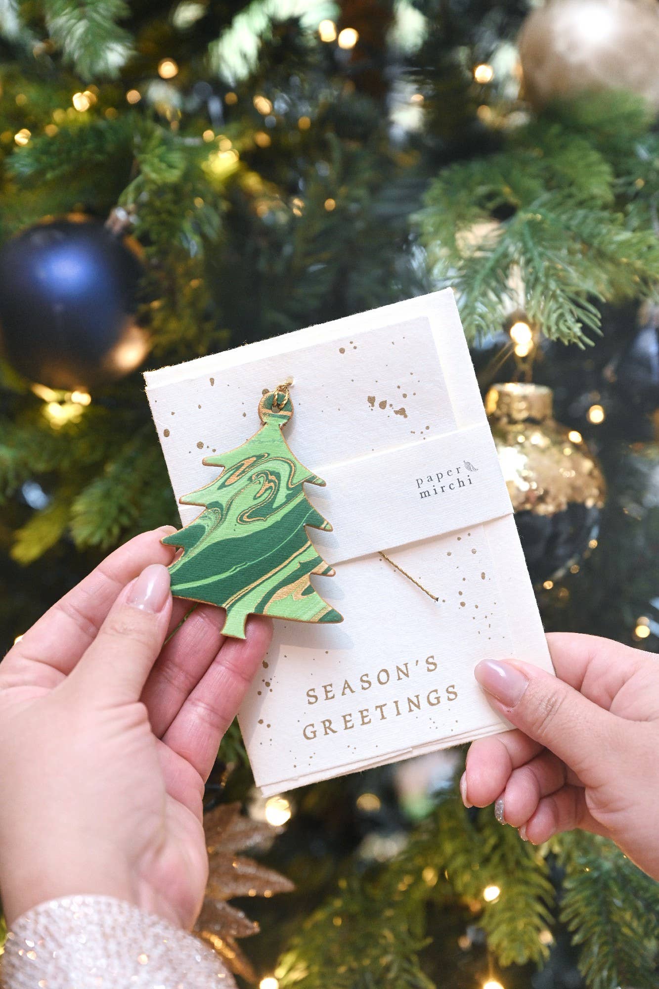 Tree - Keepsake Marble Ornament Greeting Card