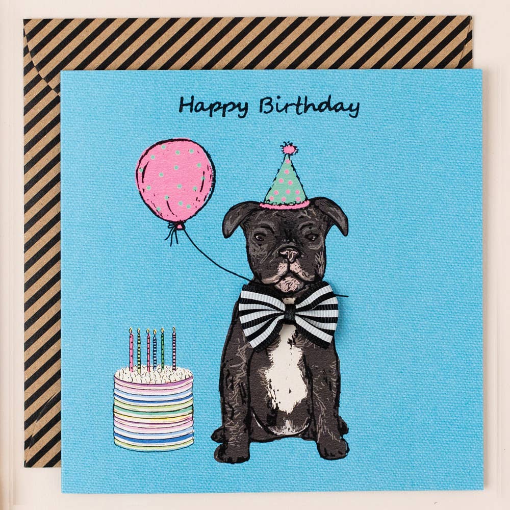 Birthday Staffordshire Bull Terrier (Staffy) Card