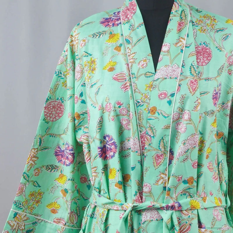 Kimono Mint Wild Flowers