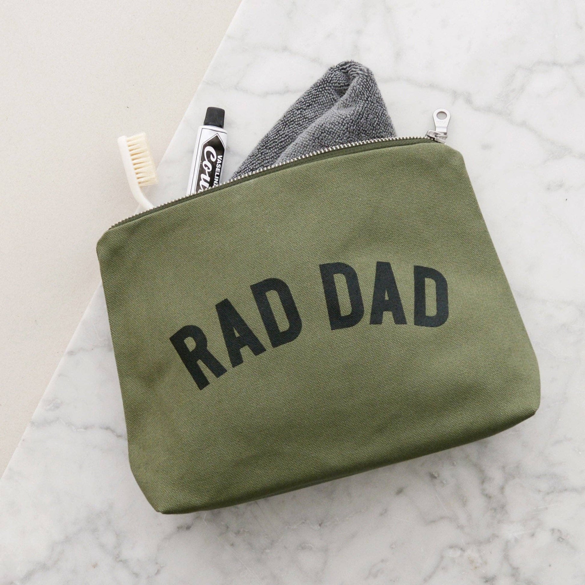Rad Dad - Olive Wash Bag