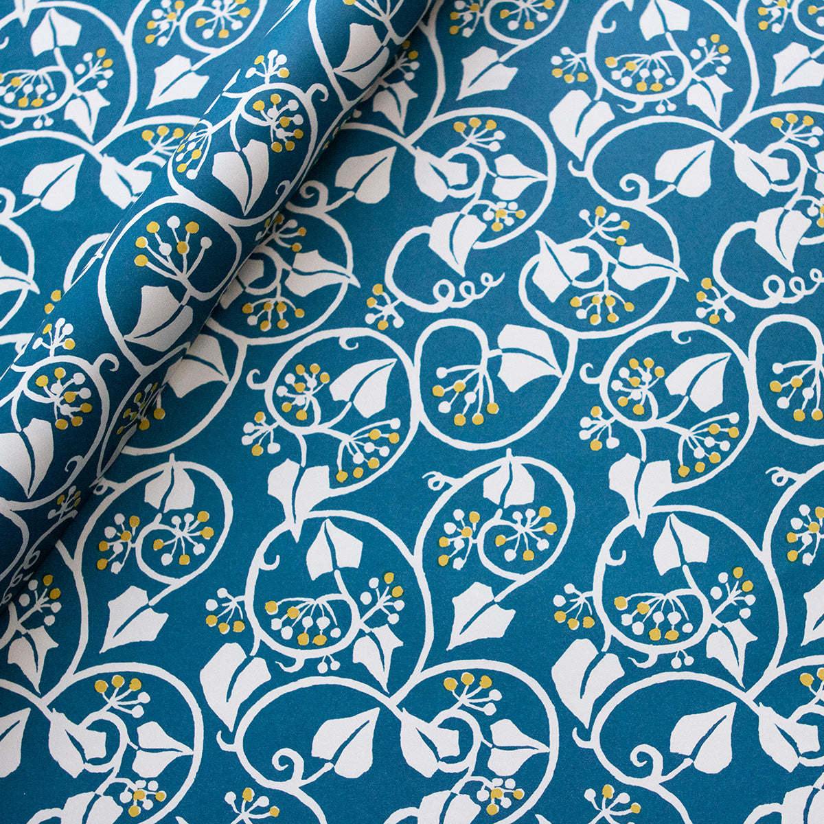 Ivy in Deep Marine Blue - Wrapping Paper