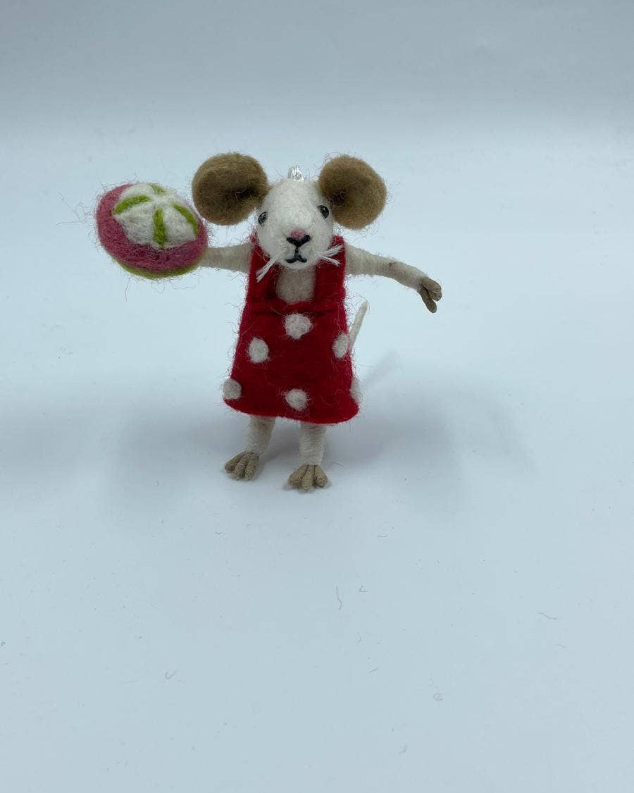 Spotty Mouse Decoration  - Ornaments