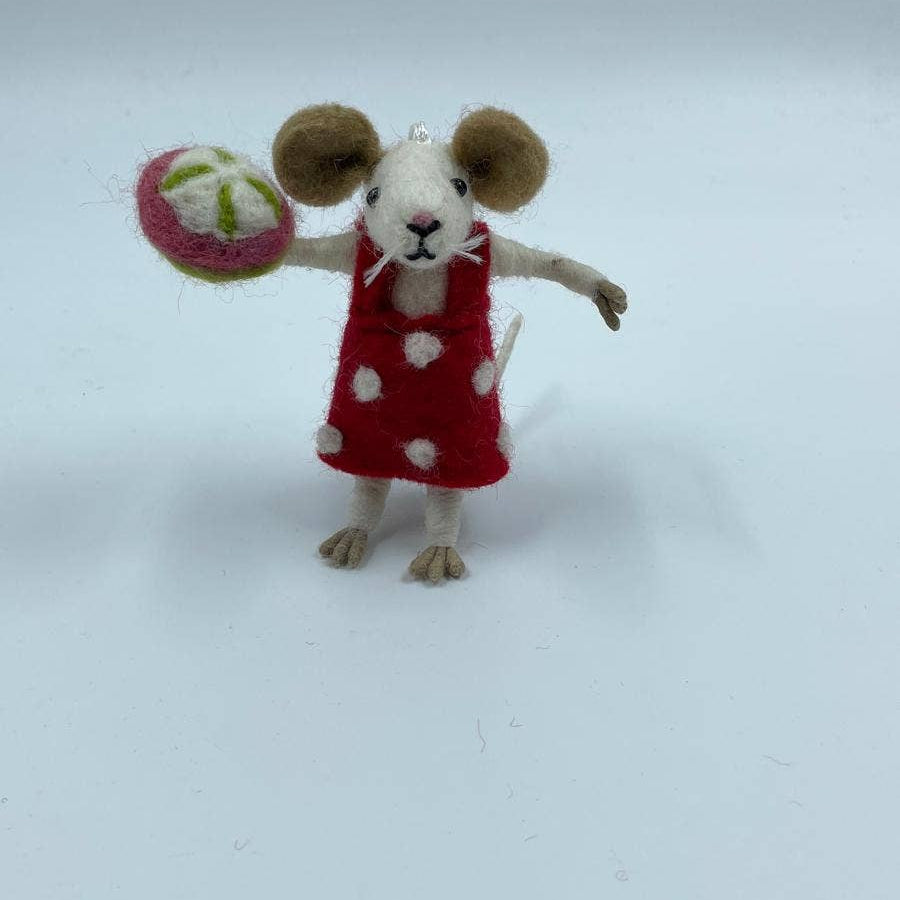 Spotty Mouse Decoration  - Ornaments