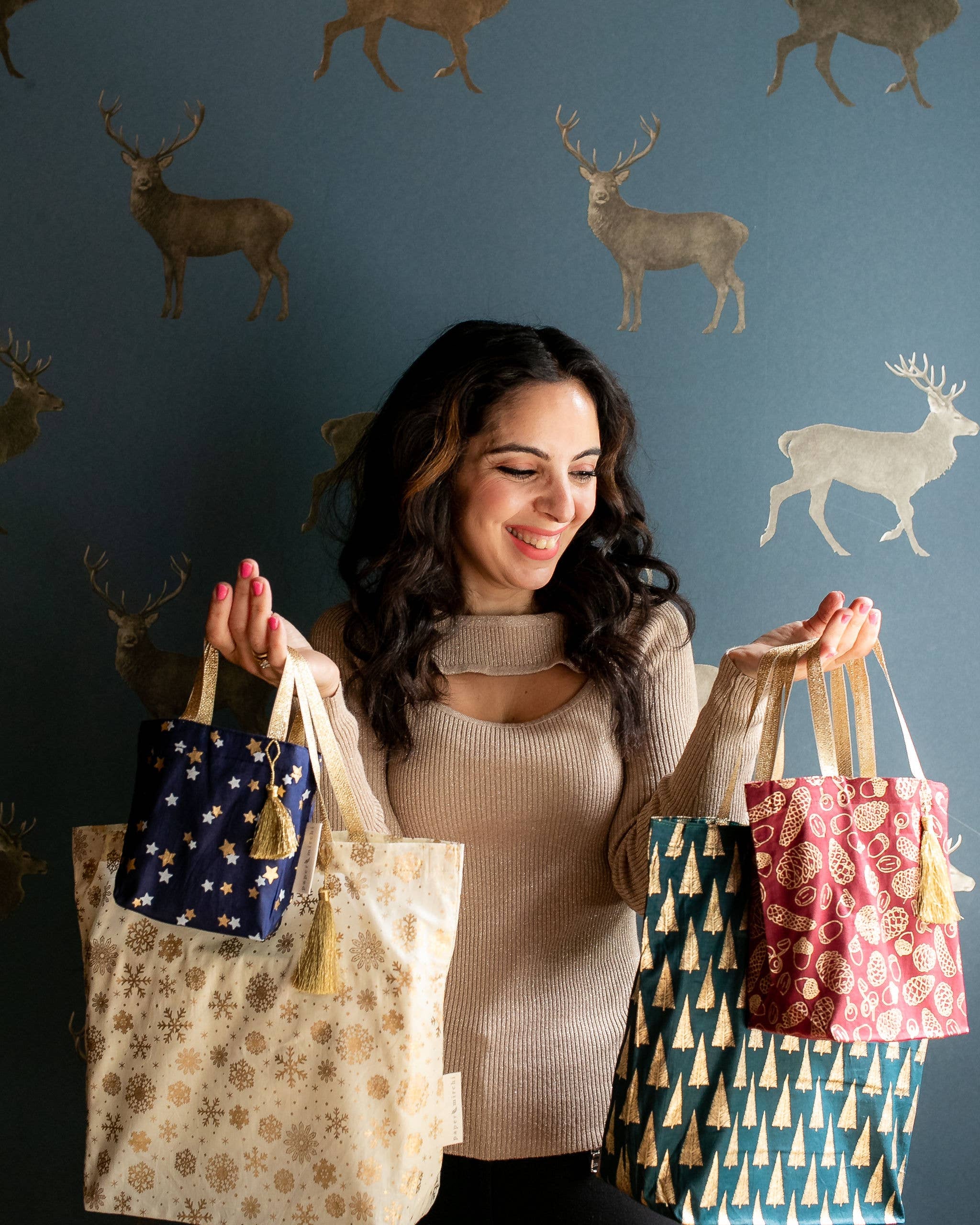 Star Print Bag - Large