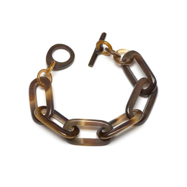  Tortoiseshell chain bracelet on a white background