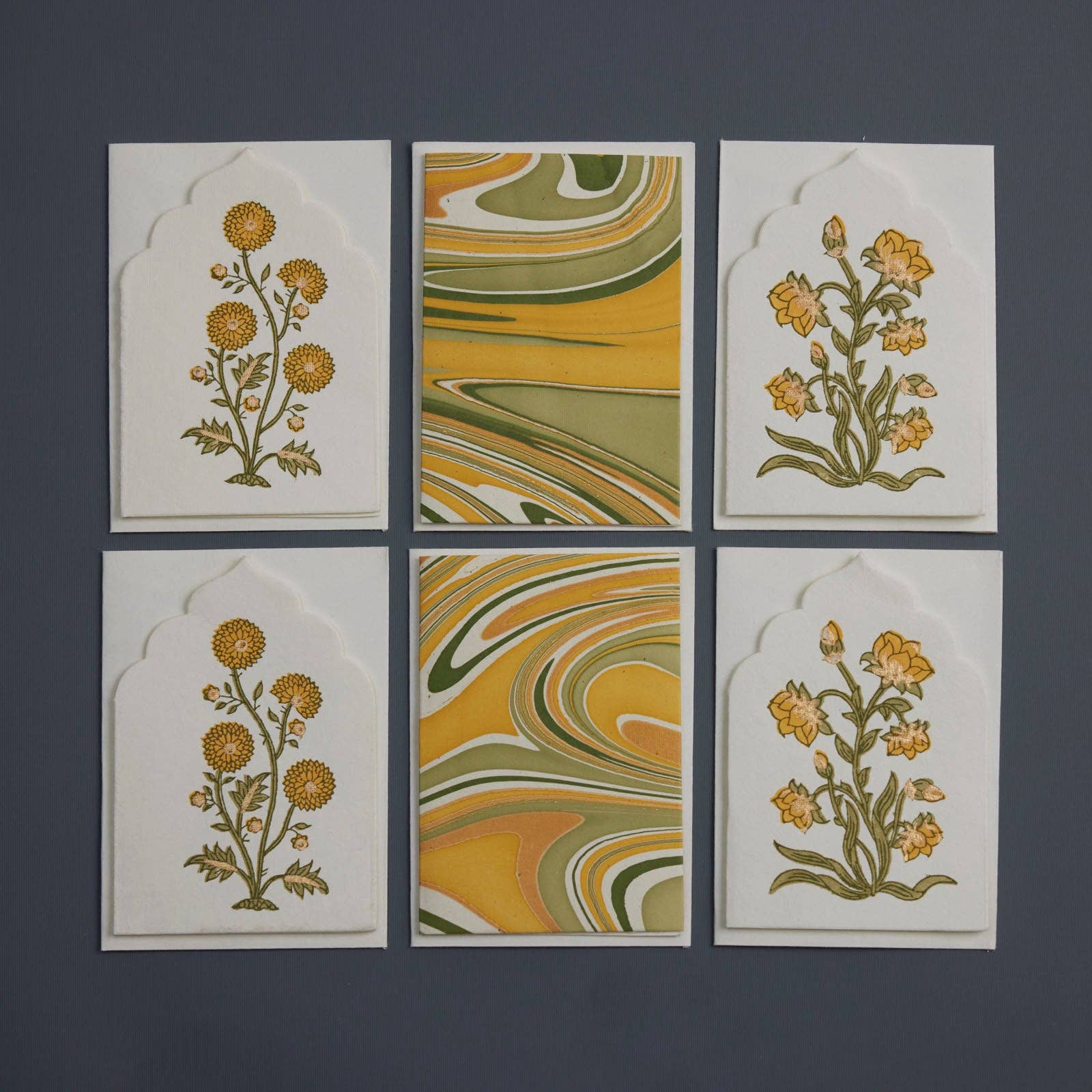Boxed Artisan Notecard Set - Sandook Topaz