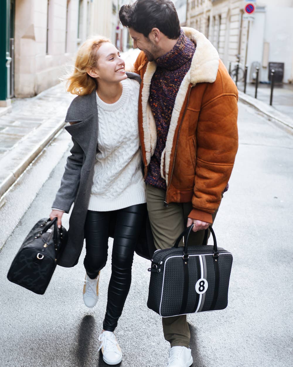 No 8 'Williams"   Grey Canvas & Leather Computer Bag