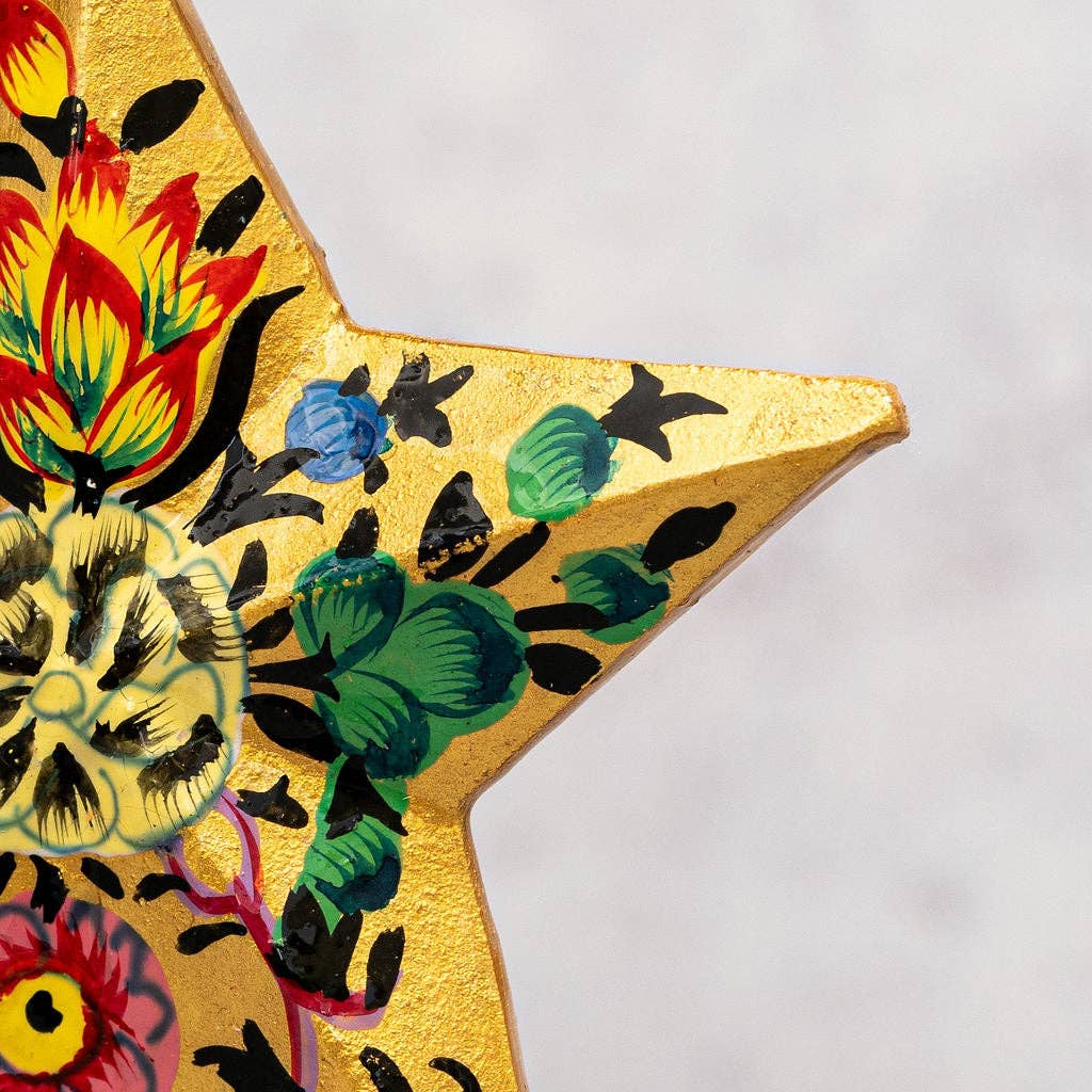 Gold Indian 3D Hanging Star