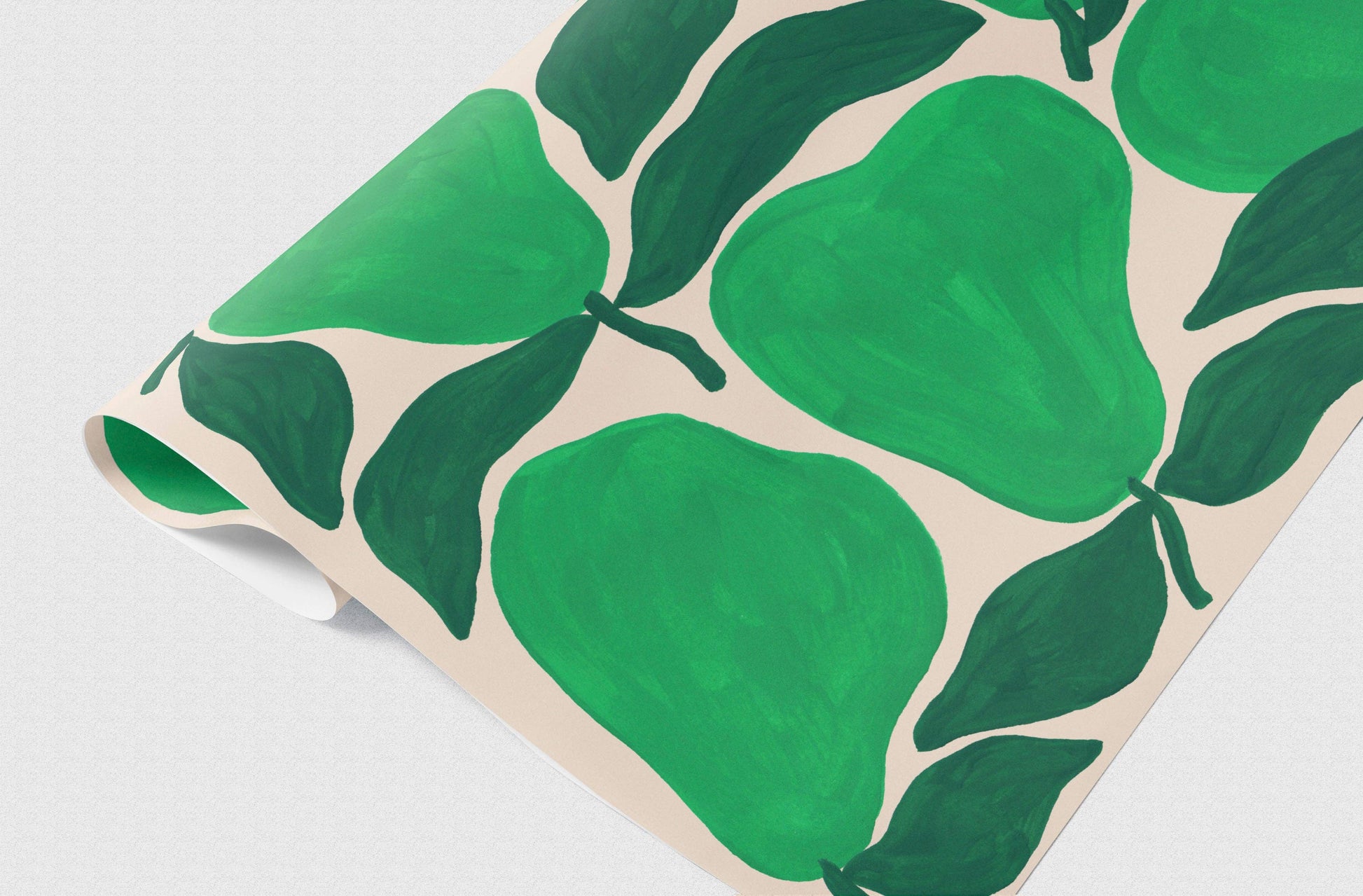 Green Pears Gift Wrap