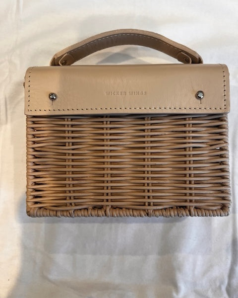 Cream Mini Kuai - Wicker Bag