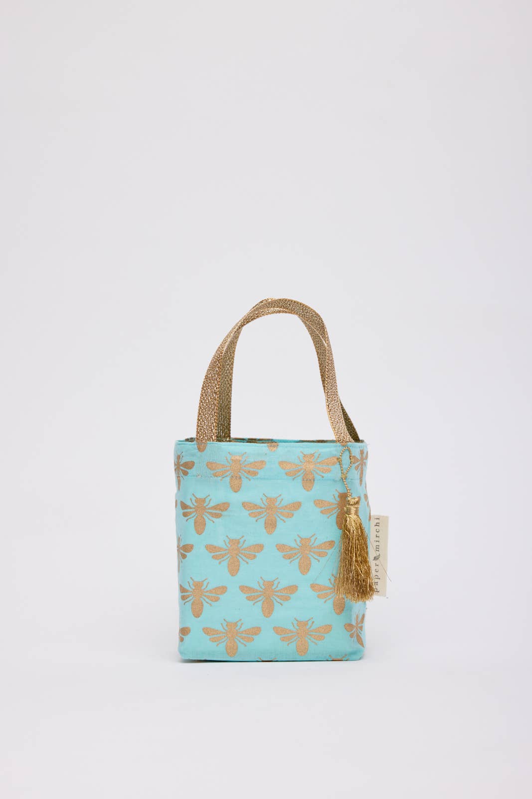 Large Navy Deco Reusable Fabric Gift Bags Tote Style  H30cm x W34cm x D10cm