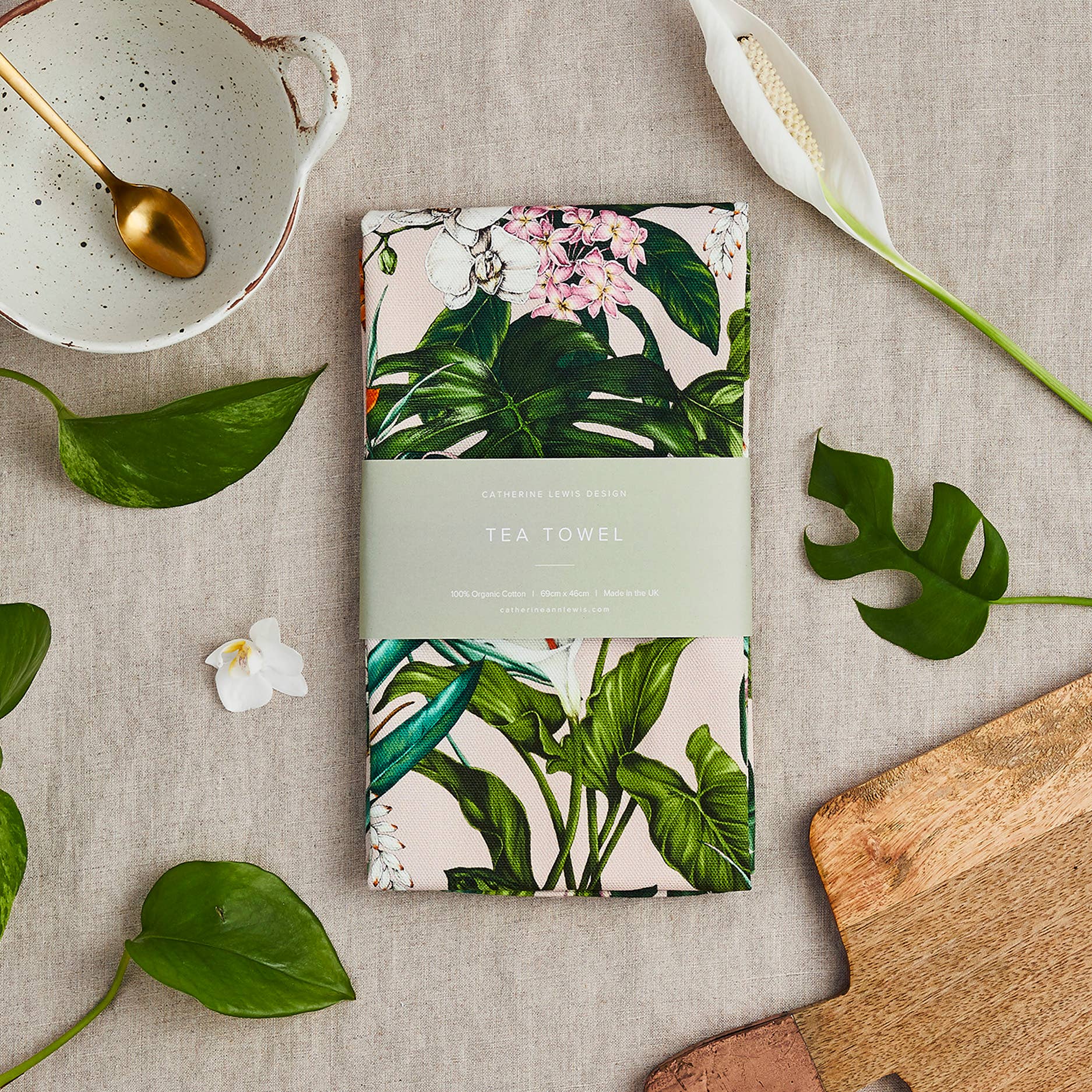 Palm House Tropics - Tea Towel - Pink