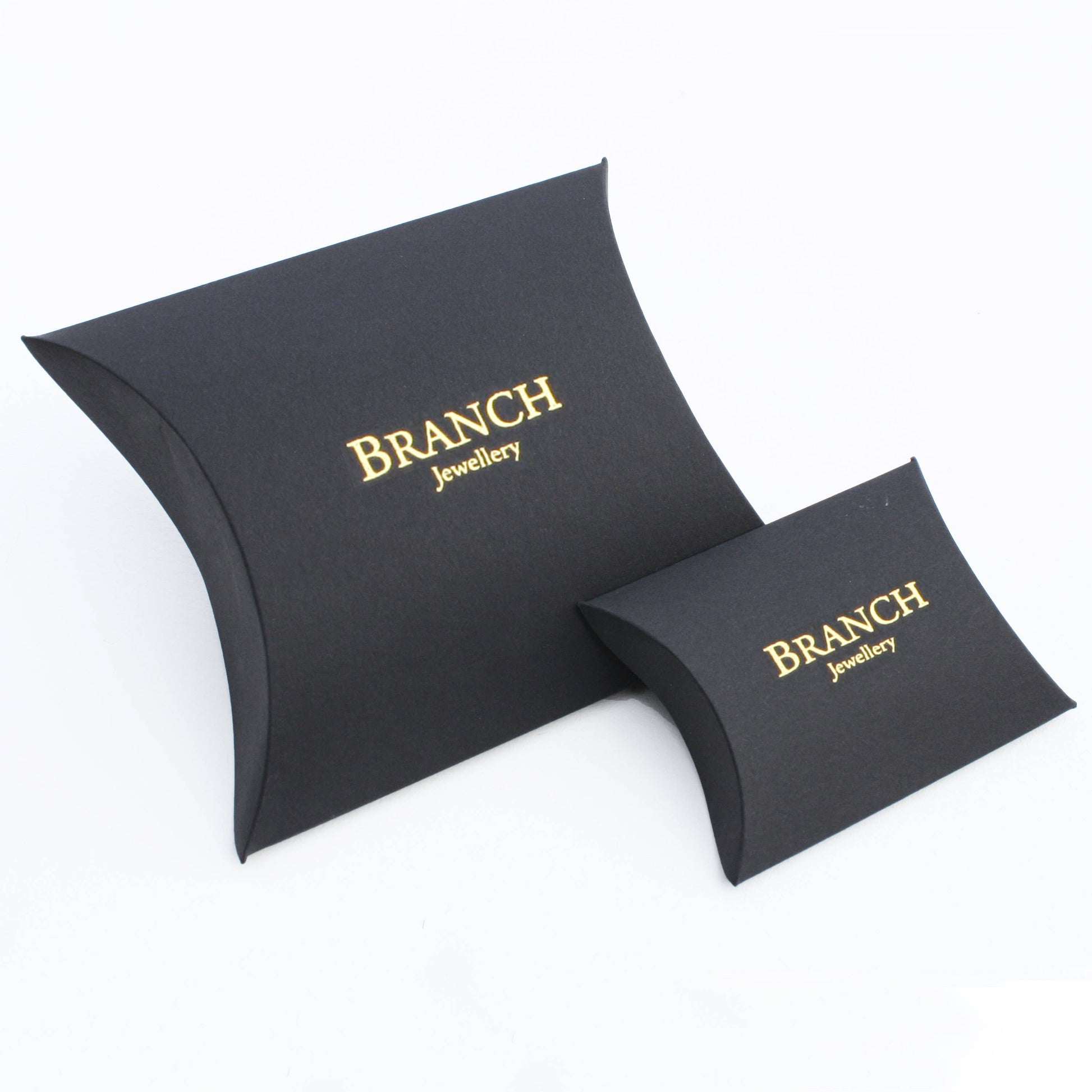 Black jewelry box with 'Branch Jewellery' branding on a white background