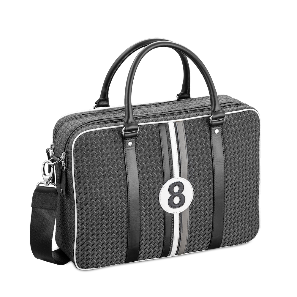 No 8 'Williams"   Grey Canvas & Leather Computer Bag