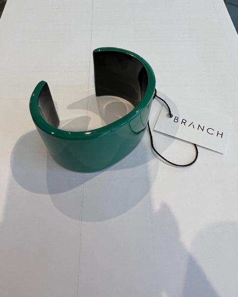 Branch - Green Lacquered Cuff
