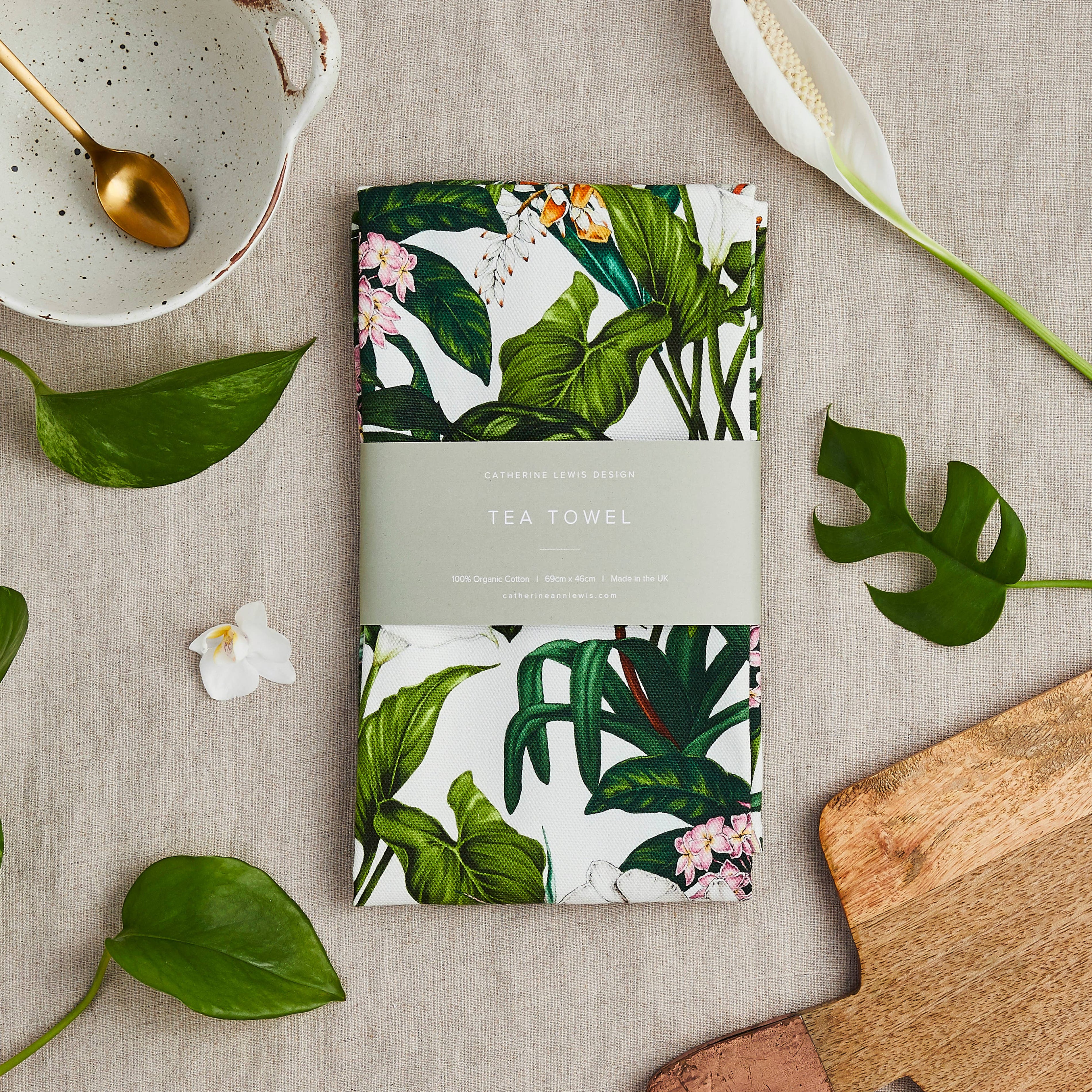 Palm House Tropics - Tea Towel - Ivory