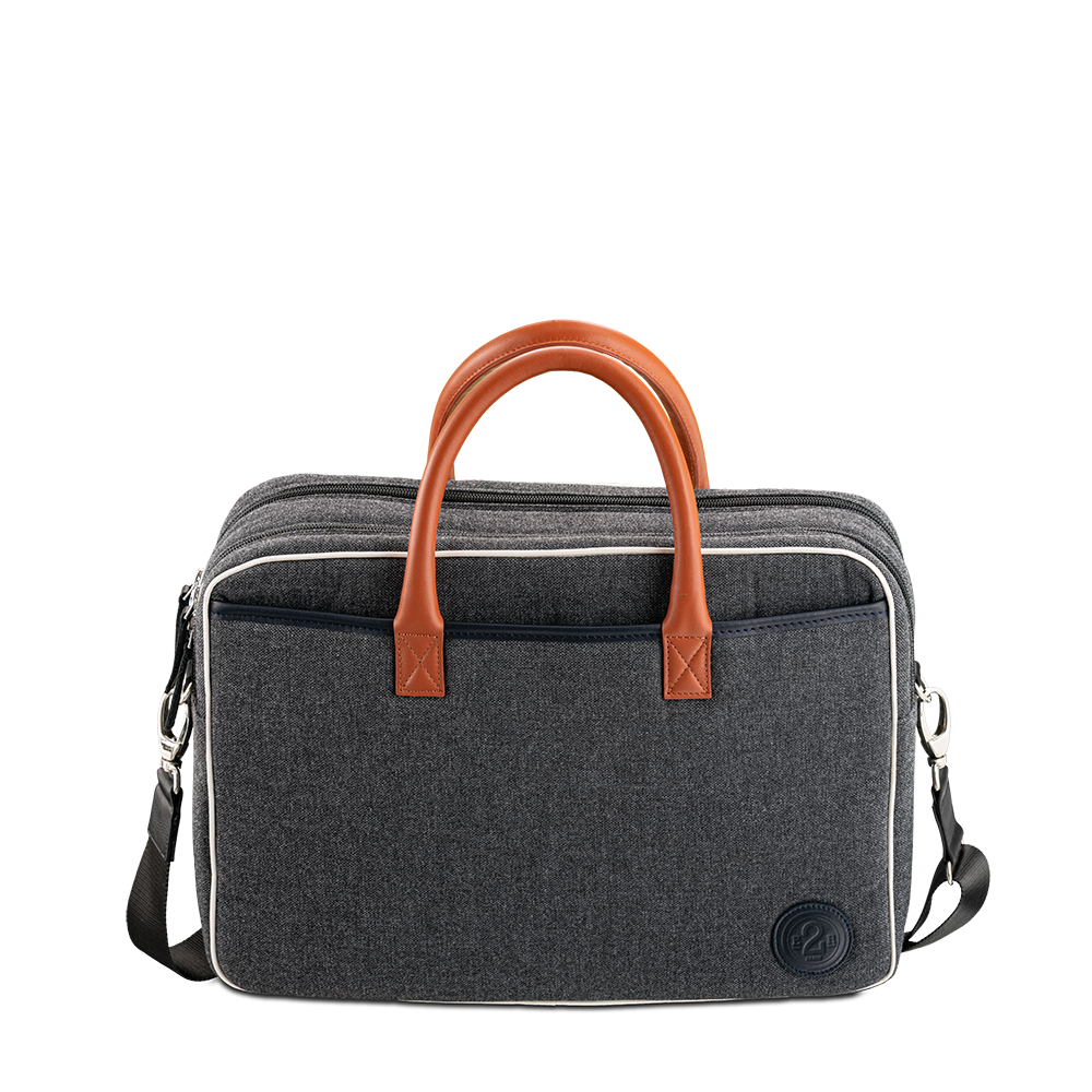 Enzo Large Grey Computer Bag