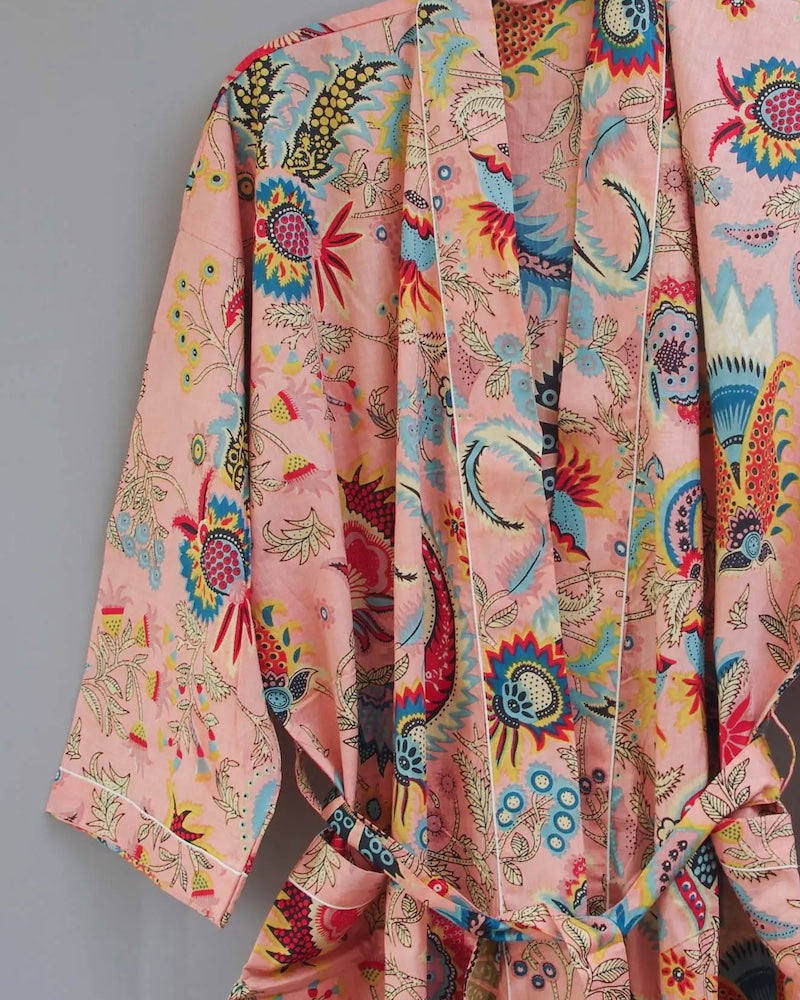 Kantha Kimono Peach Mukut
