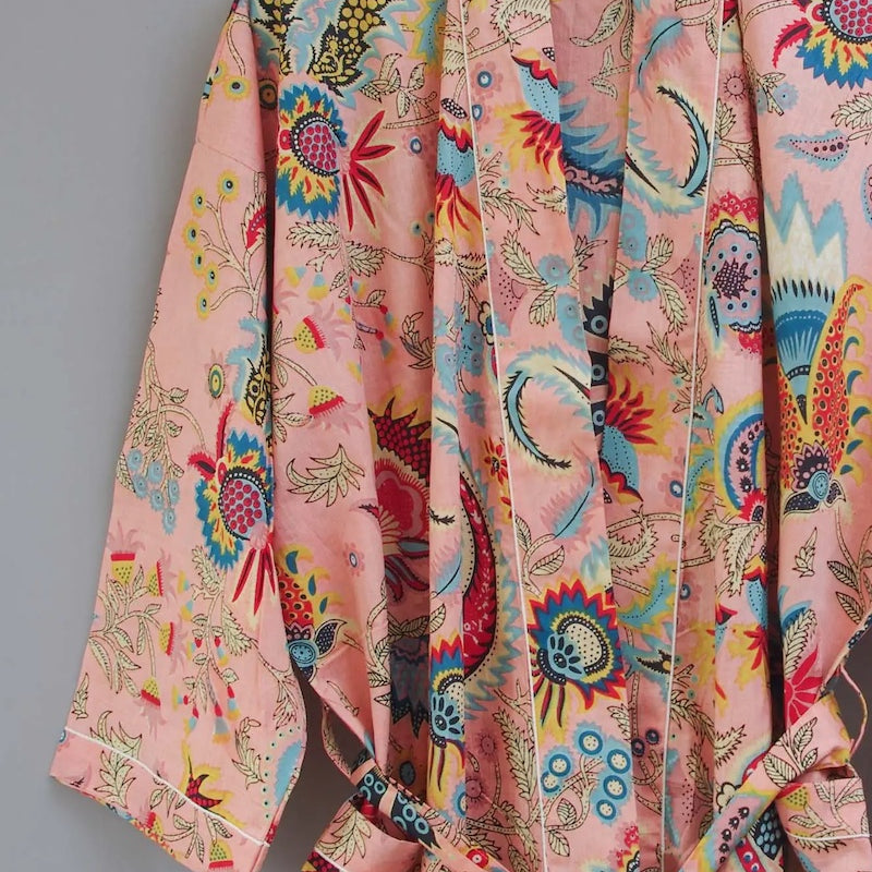 Kantha Kimono Peach Mukut