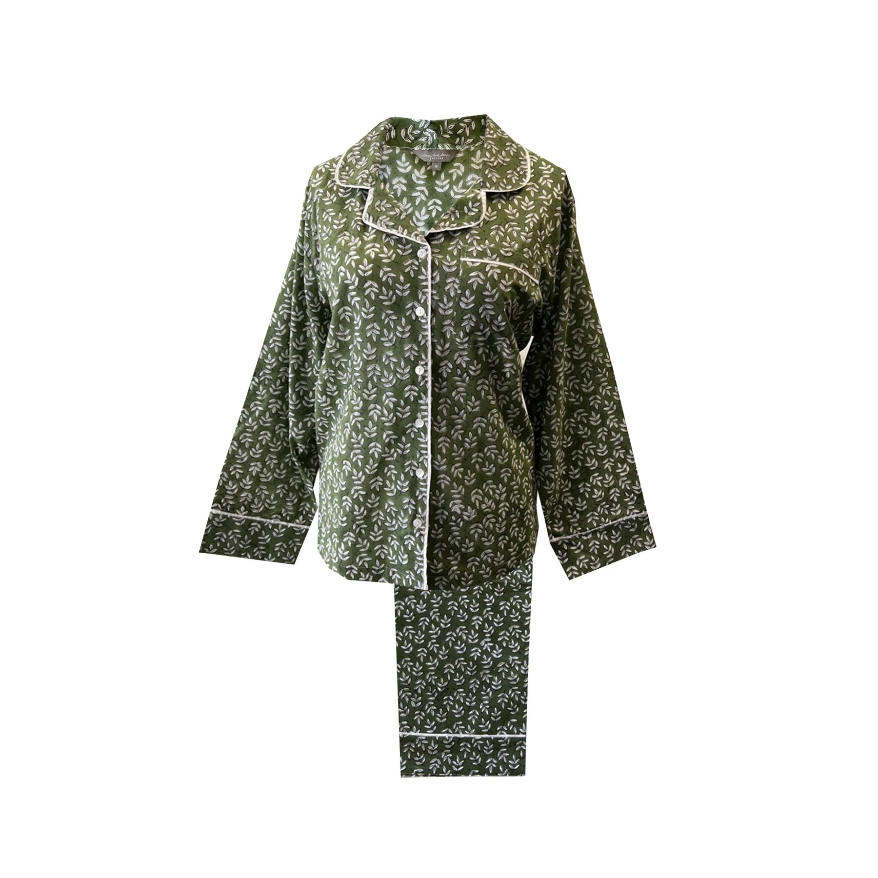 Green Falling Leaf - Pyjamas Small