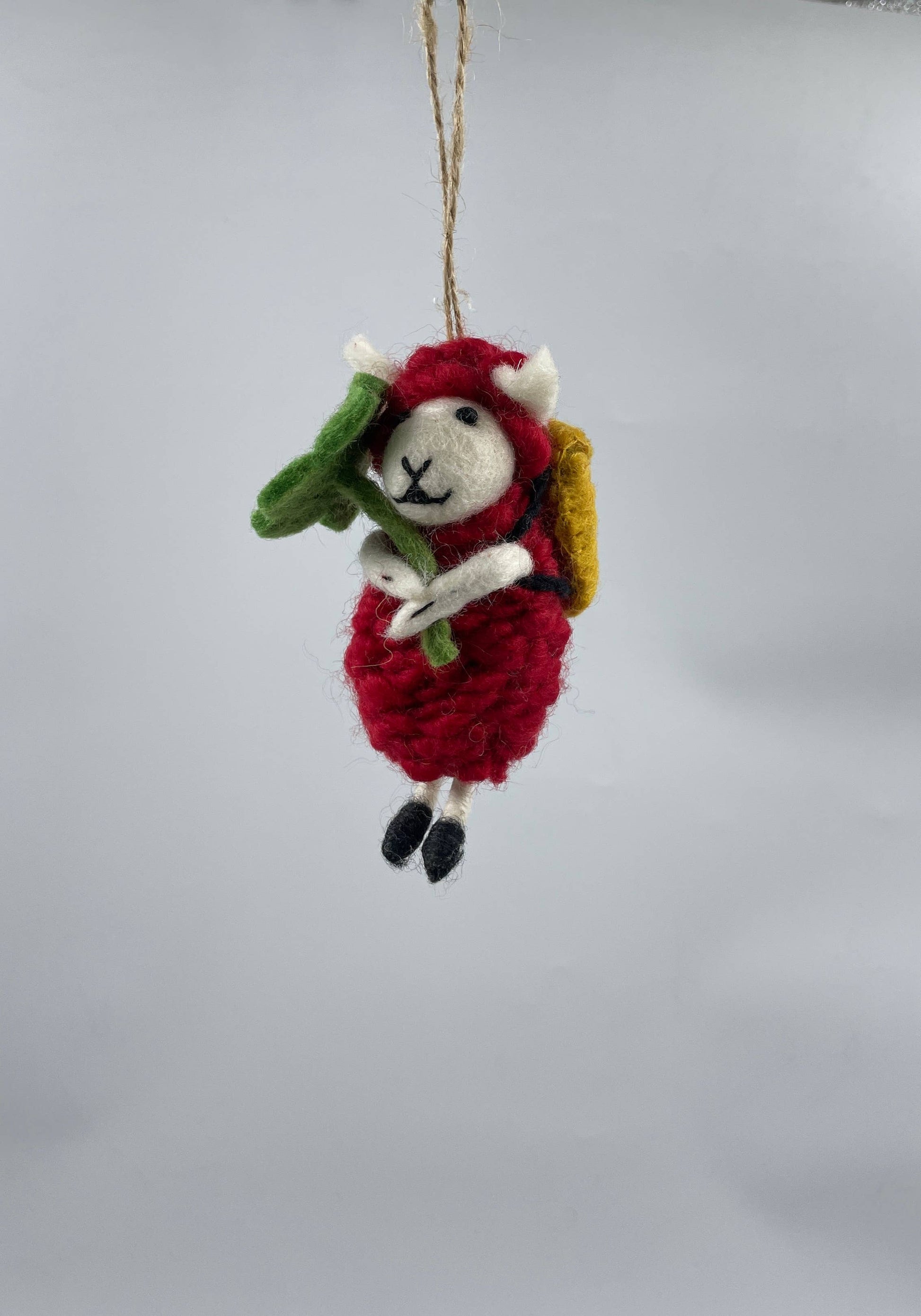 Felt Sheep With Flower Christmas  Decoration
