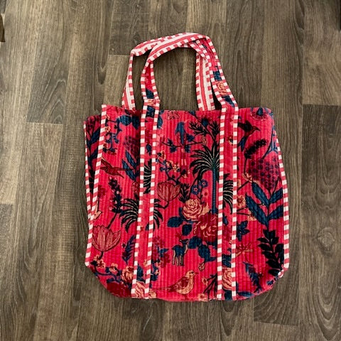 Velvet Tote - Hot Pink