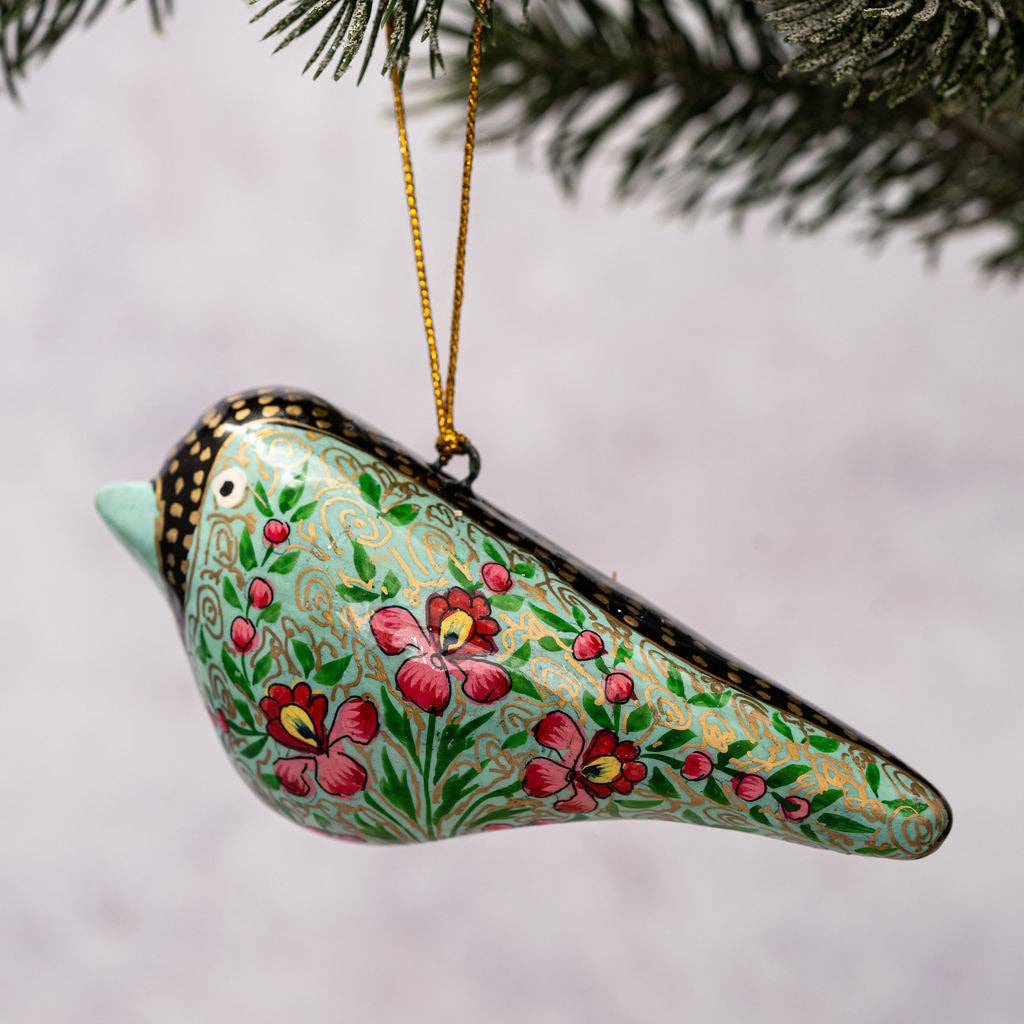 Indian 10 Floral Hanging Bird Ornament