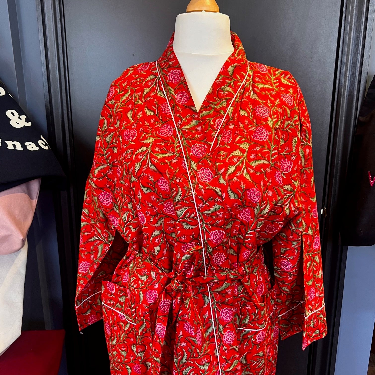 Cotton Red Flower Kimono