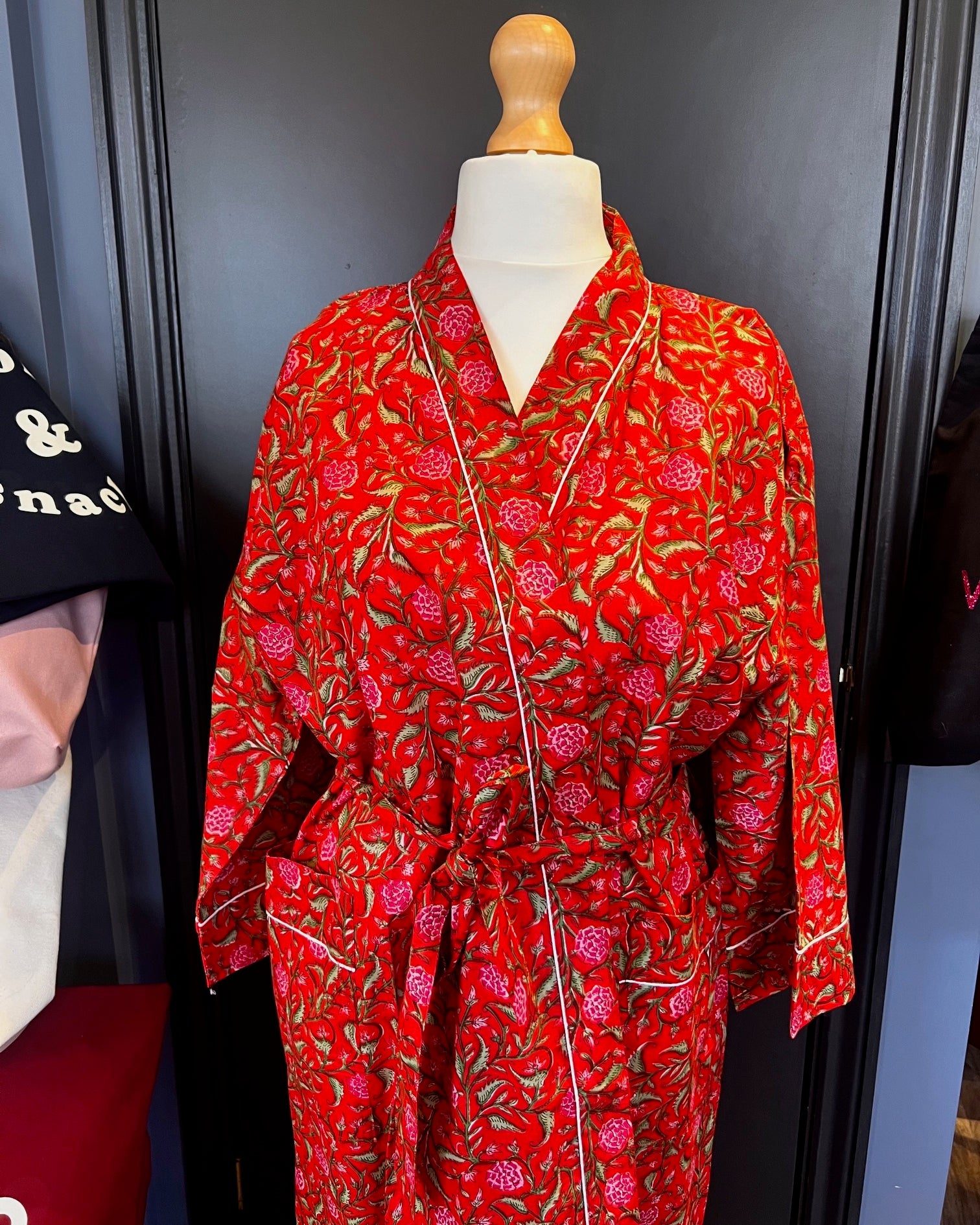 Cotton Red Flower Kimono