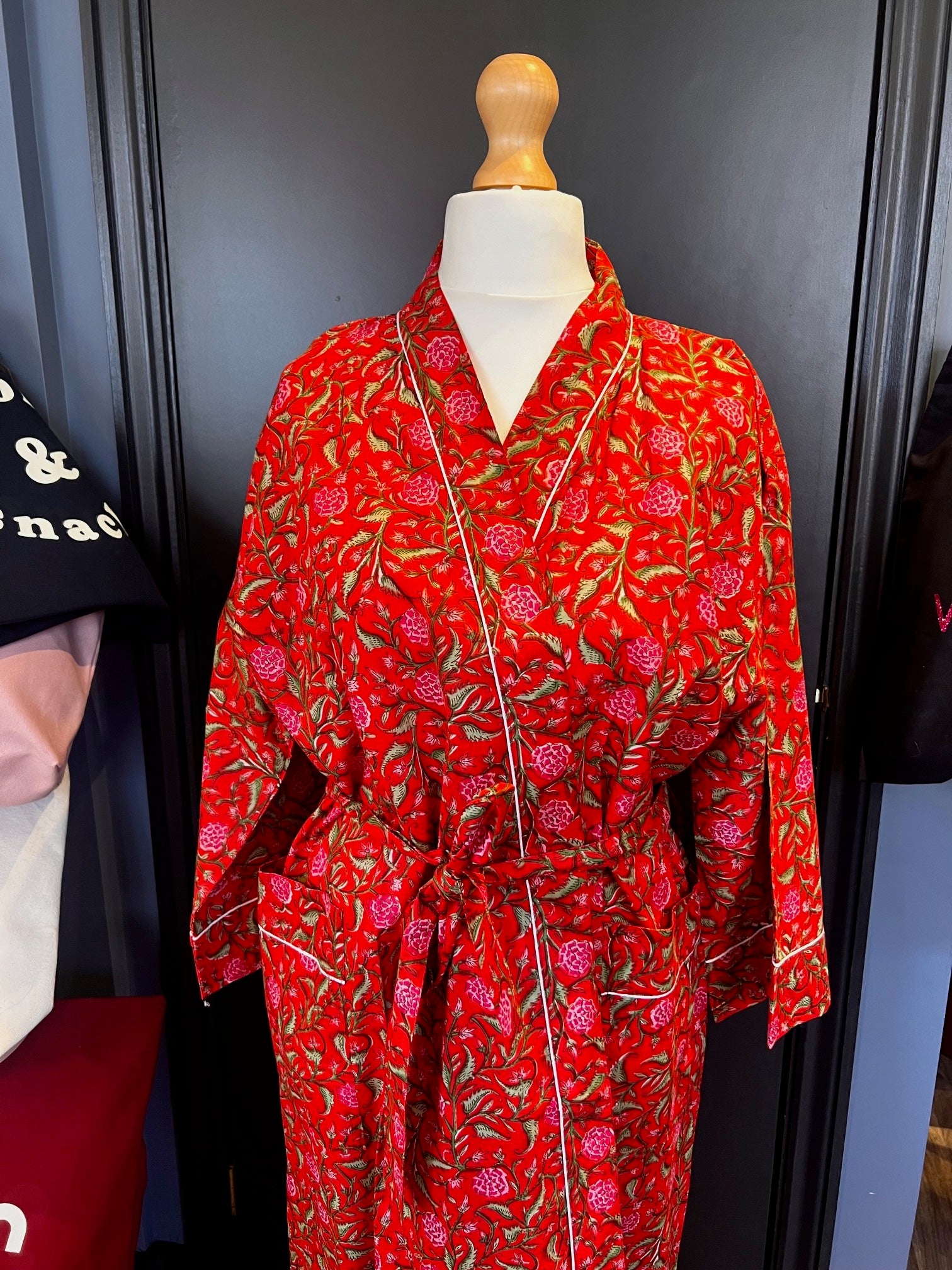 Cotton Red Flower Kimono