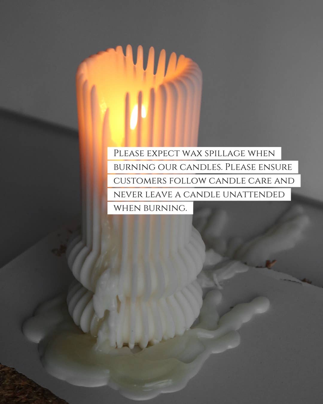 Skyscraper candle: Natural/white, Small