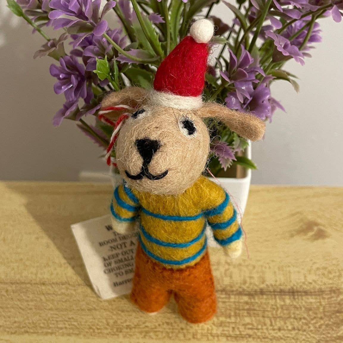 Handmade Dog  Felt Christmas Decoration