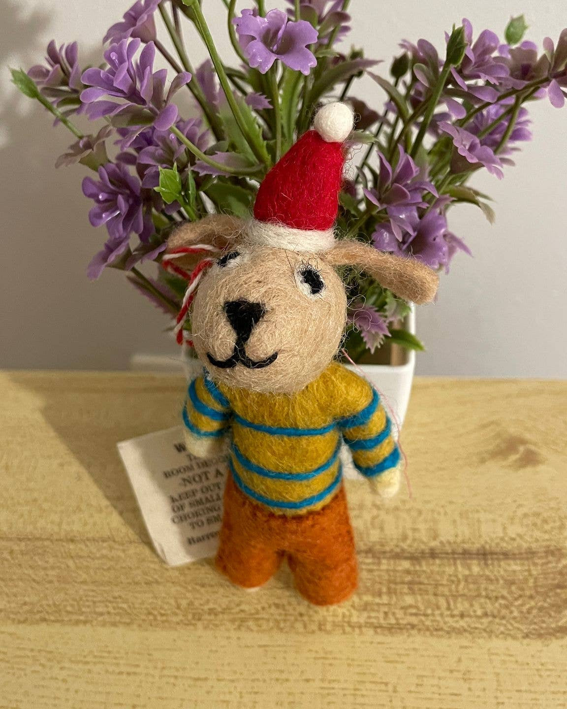 Handmade Dog  Felt Christmas Decoration