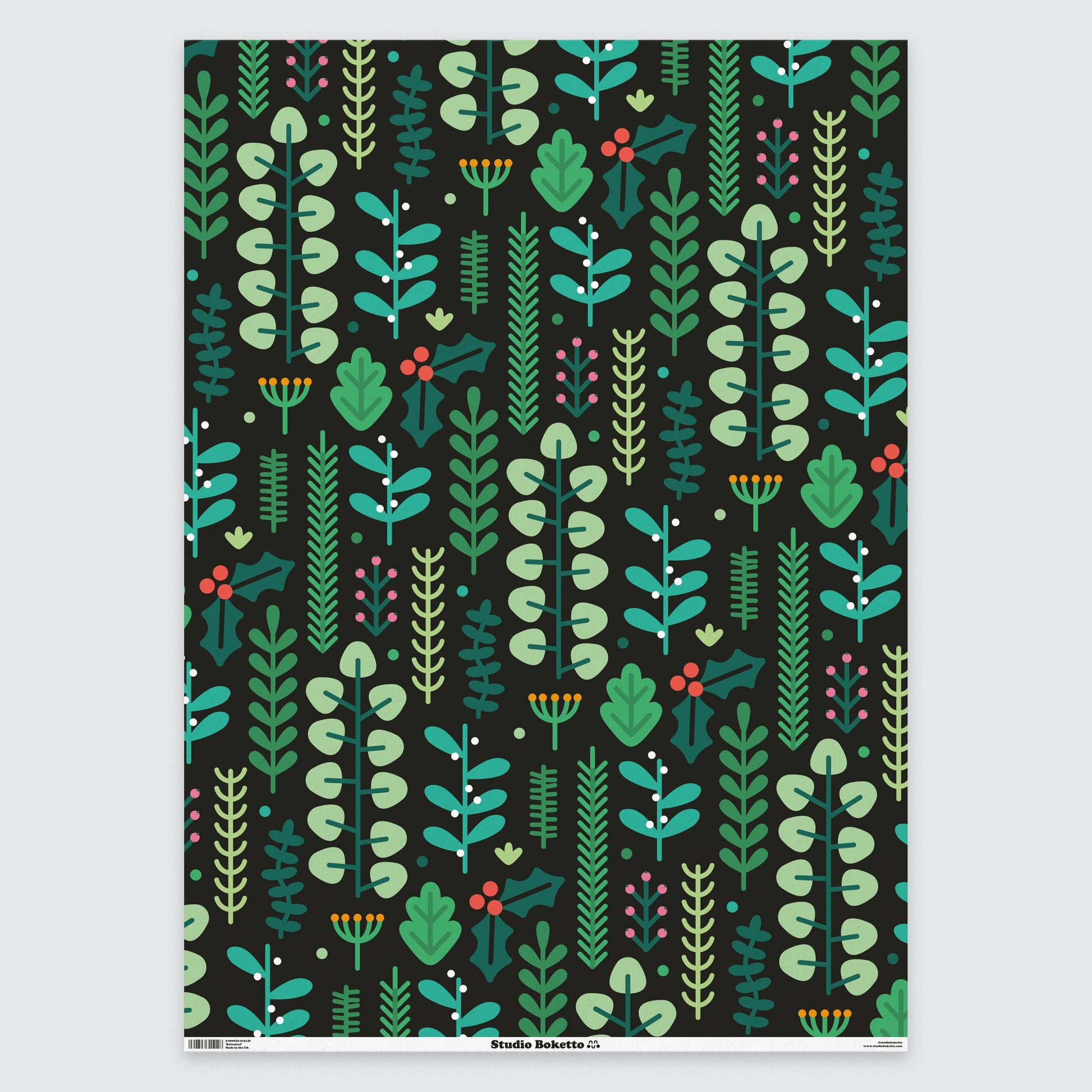 Botanical Christmas Gift Wrap